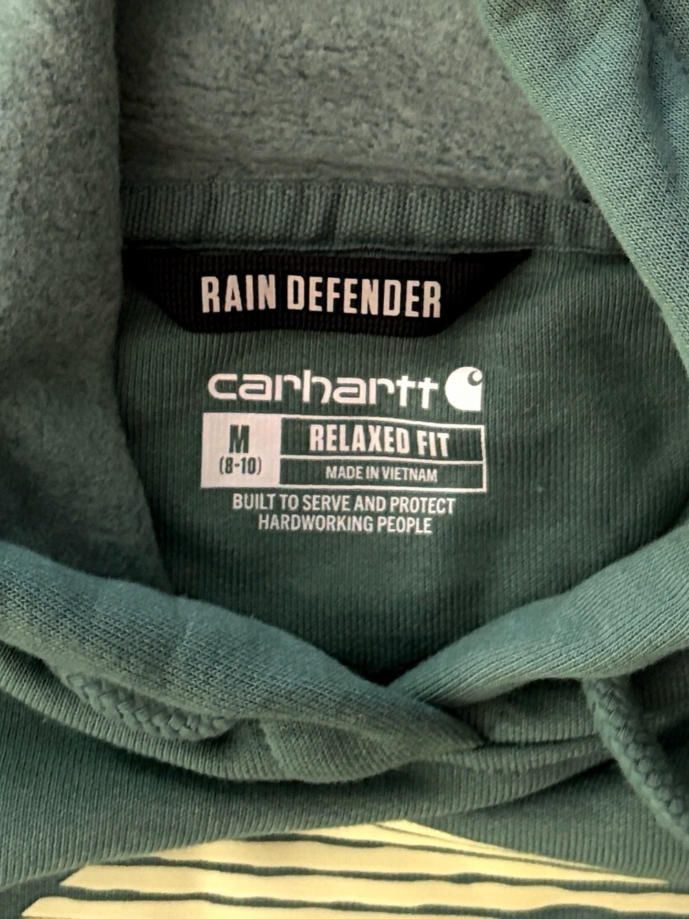Carhartt Rain Defender Relaxed Fit Midweight Graphic Sweatshirt Hoodie Green M - Picture 9 of 14